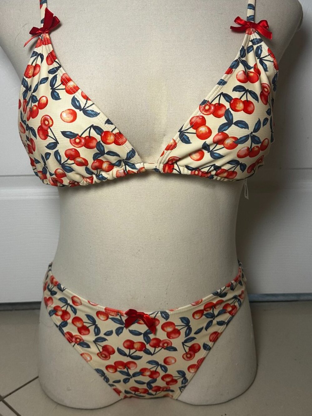 NWT Seamolly Cherry Print Bikini – Size Large – Retro Boho Glam